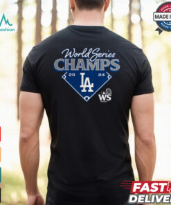Los Angeles Dodgers Fanatics Heather Charcoal 2024 World Series Champions Shirt