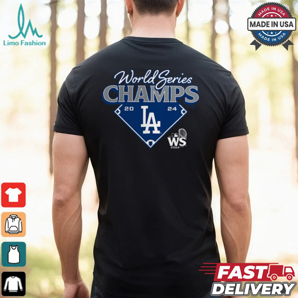Los Angeles Dodgers Fanatics Heather Charcoal 2024 World Series Champions Shirt Los Angeles Dodgers Fanatics Heather Charcoal 2024 World Series Champions Shirt