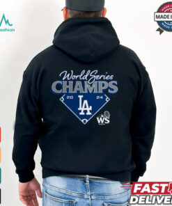 Los Angeles Dodgers Fanatics Heather Charcoal 2024 World Series Champions Shirt