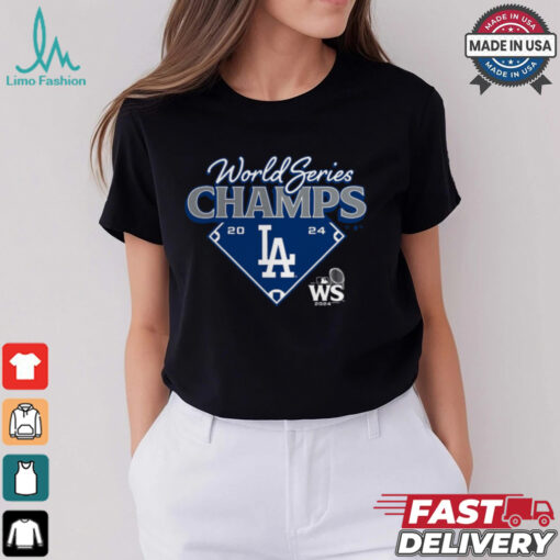 Los Angeles Dodgers Fanatics Heather Charcoal 2024 World Series Champions Shirt