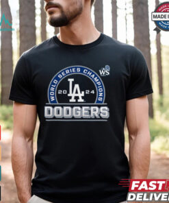Los Angeles Dodgers Fanatics Royal 2024 World Series Champions Logo Roster T Shirt