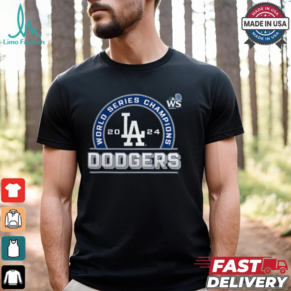 Los Angeles Dodgers Fanatics Royal 2024 World Series Champions Logo Roster T Shirt Los Angeles Dodgers Fanatics Royal 2024 World Series Champions Logo Roster T Shirt
