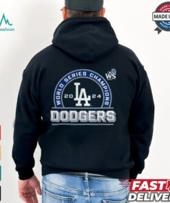 Los Angeles Dodgers Fanatics Royal 2024 World Series Champions Logo Roster T Shirt
