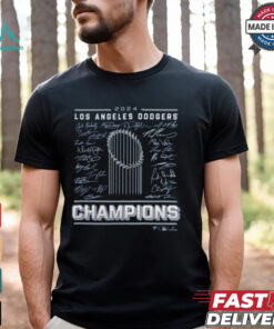 Los Angeles Dodgers Fanatics Royal 2024 World Series Champions Signature Roster T Shirt
