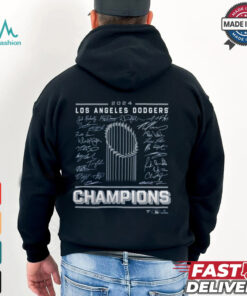 Los Angeles Dodgers Fanatics Royal 2024 World Series Champions Signature Roster T Shirt
