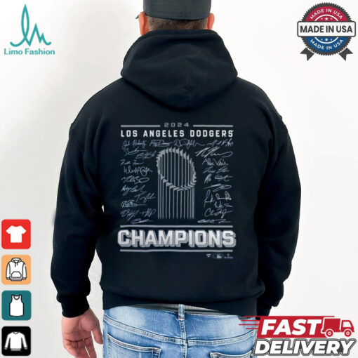 Los Angeles Dodgers Fanatics Royal 2024 World Series Champions Signature Roster T Shirt
