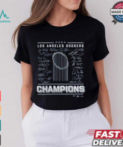 Los Angeles Dodgers Fanatics Royal 2024 World Series Champions Signature Roster T Shirt