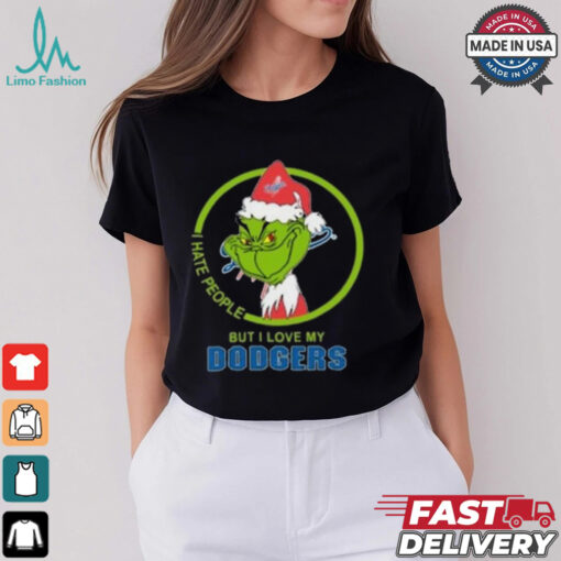 Los Angeles Dodgers MLB Christmas Grinch I Hate People But I Love My Favorite 2024 T shirt