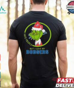 Los Angeles Dodgers MLB Christmas Grinch I Hate People But I Love My Favorite 2024 T shirt