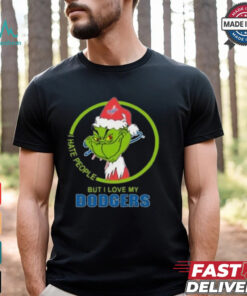 Los Angeles Dodgers MLB Christmas Grinch I Hate People But I Love My Favorite 2024 T shirt