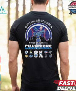 Los Angeles Dodgers MLB World Series 2024 8X Champions shirt