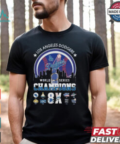 Los Angeles Dodgers MLB World Series 2024 8X Champions shirt