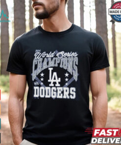 Los Angeles Dodgers Majestic Threads Royal 2024 World Series Champions T Shirt