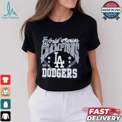 Los Angeles Dodgers Majestic Threads Royal 2024 World Series Champions T Shirt
