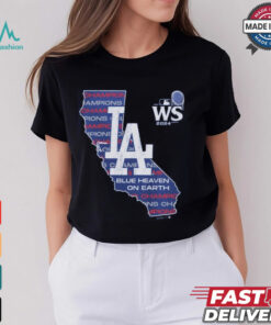 Los Angeles Dodgers Majestic Threads Women's 2024 World Series Champions Off Shoulder Shirt