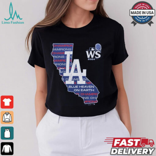 Los Angeles Dodgers Majestic Threads Women’s 2024 World Series Champions Off Shoulder Shirt