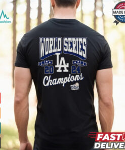 Los Angeles Dodgers Mitchell & Ness Black 2024 World Series Champions Arch Logo T Shirt
