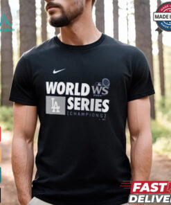 Los Angeles Dodgers Nike Royal 2024 World Series Champions Banner T Shirt