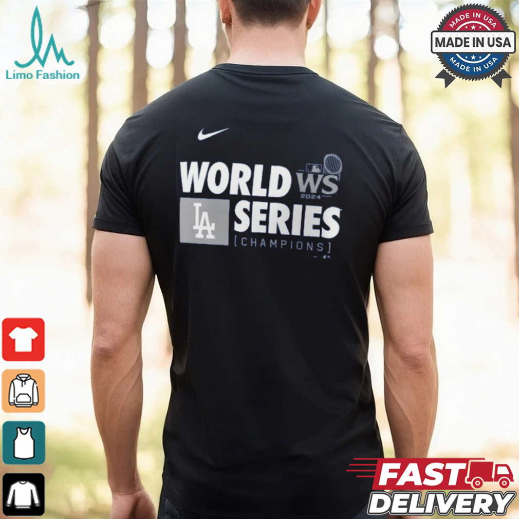 Los Angeles Dodgers Nike Royal 2024 World Series Champions Banner T Shirt Los Angeles Dodgers Nike Royal 2024 World Series Champions Banner T Shirt