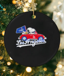 Los Angeles Dodgers Snoppy and Woodstock riding car shirt