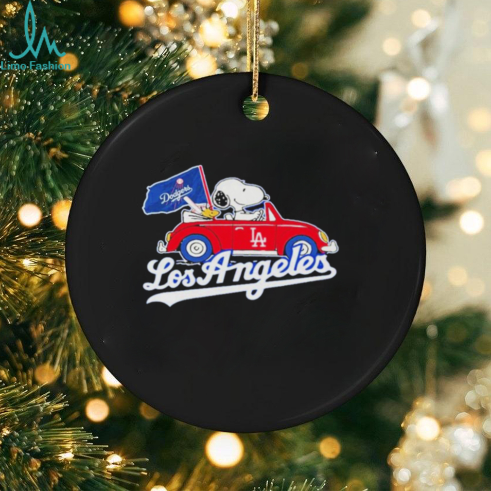 Los Angeles Dodgers Snoppy and Woodstock riding car shirt Los Angeles Dodgers Snoppy and Woodstock riding car shirt