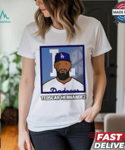 Los Angeles Dodgers Teoscar Hernandez cartoon card photo shirt