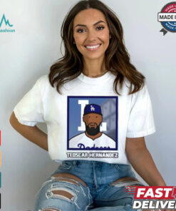 Los Angeles Dodgers Teoscar Hernandez cartoon card photo shirt