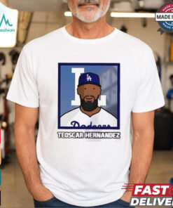 Los Angeles Dodgers Teoscar Hernandez cartoon card photo shirt