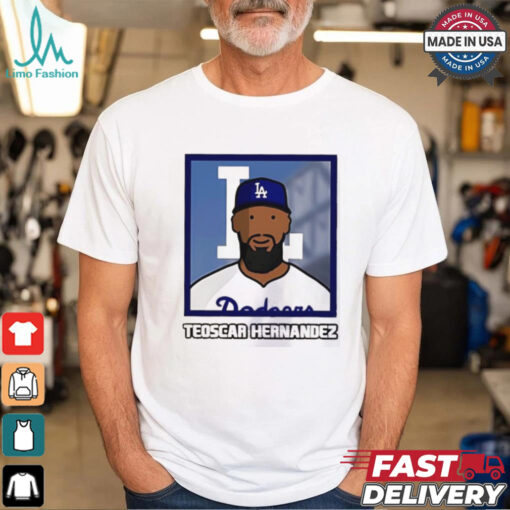 Los Angeles Dodgers Teoscar Hernandez cartoon card photo shirt