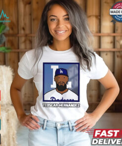 Los Angeles Dodgers Teoscar Hernandez cartoon card photo shirt