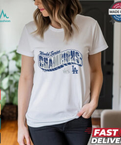 Los Angeles Dodgers White 2024 World Series Champions Palm Tree Letter T Shirt