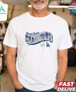 Los Angeles Dodgers White 2024 World Series Champions Palm Tree Letter T Shirt