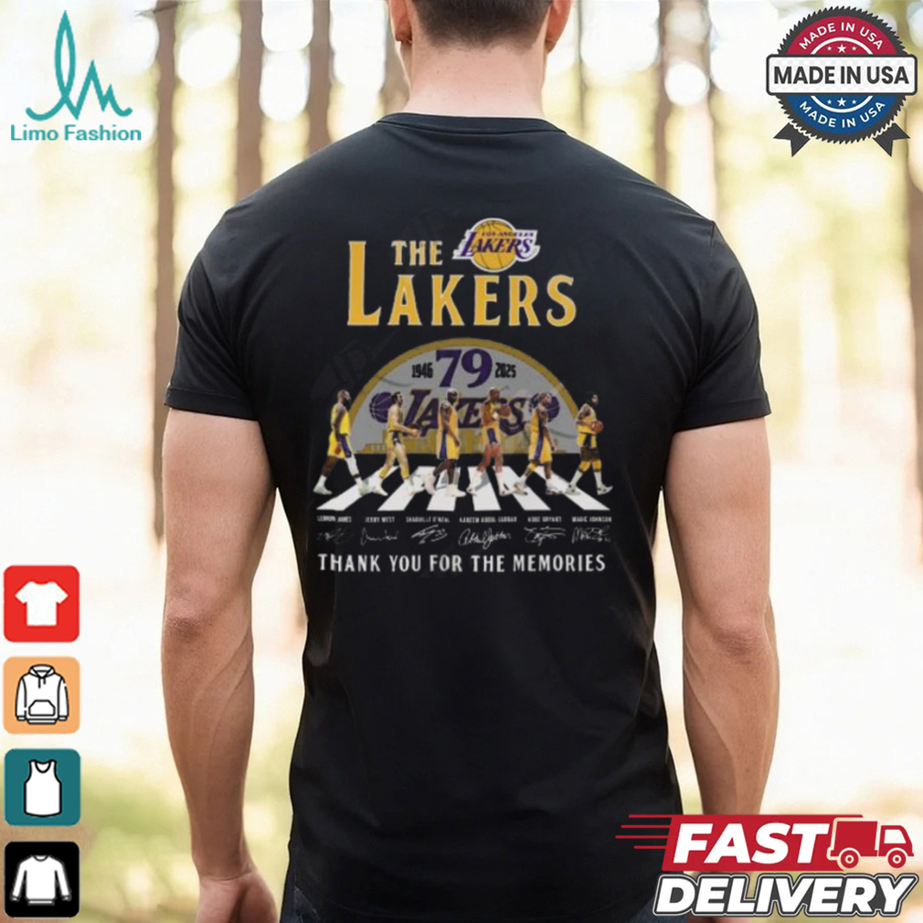 Los Angeles Lakers 79th Anniversary 1946 2025 Thank You For The Memories T Shirt Los Angeles Lakers 79th Anniversary 1946 2025 Thank You For The Memories T Shirt