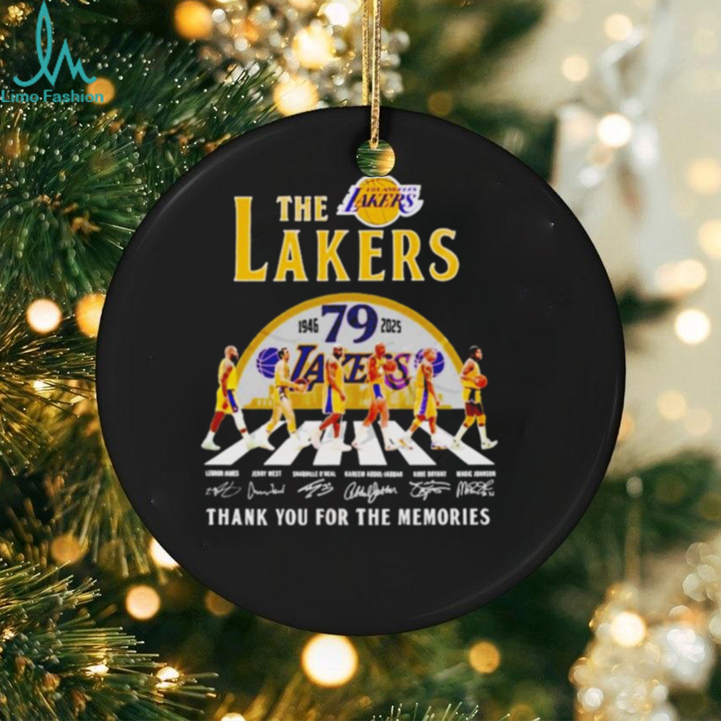 Los Angeles Lakers Abbey Road 79th Anniversary 1946 2025 Thank You For The Memories Signature shirt Los Angeles Lakers Abbey Road 79th Anniversary 1946 2025 Thank You For The Memories Signature shirt