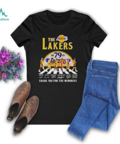Los Angeles Lakers Abbey Road 79th Anniversary 1946 2025 Thank You For The Memories Signature shirt