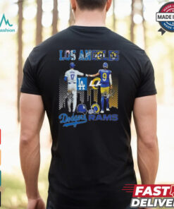 Los Angeles Team Dodgers Ohtani Rams Stafford Signatures 2024 T shirt