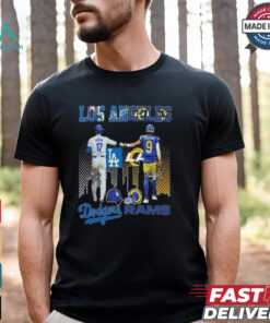 Los Angeles Team Dodgers Ohtani Rams Stafford Signatures 2024 T shirt