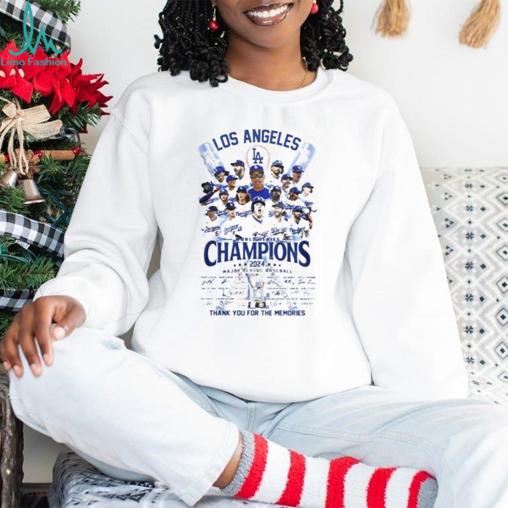 Los Angeles World Series Champions 2024 signature thank you for the memories shirt Los Angeles World Series Champions 2024 signature thank you for the memories shirt