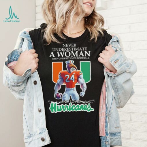 Love Miami Hurricanes Never underestimate a woman who understands football shirt