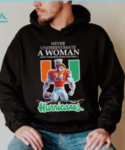 Love Miami Hurricanes Never underestimate a woman who understands football shirt