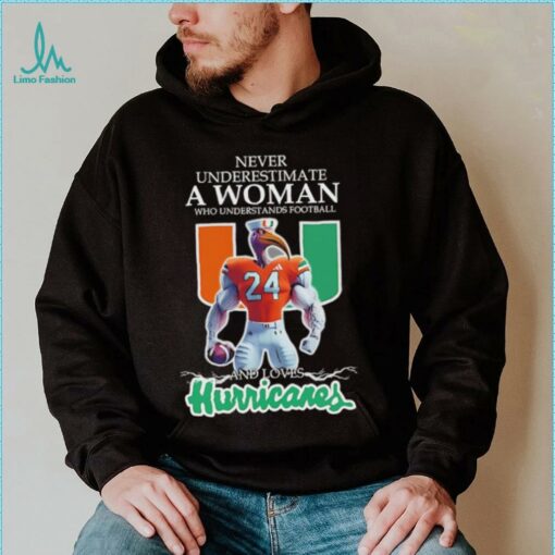 Love Miami Hurricanes Never underestimate a woman who understands football shirt