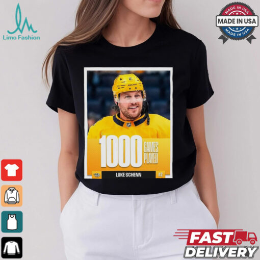 Luke Schenn Nashville Predators NHL 1000 Games Played t shirt