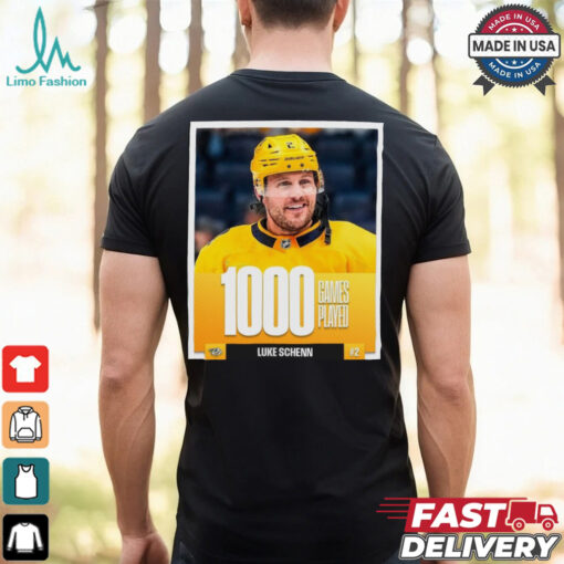 Luke Schenn Nashville Predators NHL 1000 Games Played t shirt