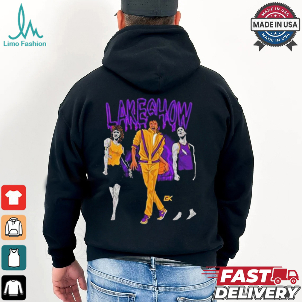 MJ Thriller x Lakeshow Los Angeles Lakers NBA Graphic 2024 t shirt MJ Thriller x Lakeshow Los Angeles Lakers NBA Graphic 2024 t shirt