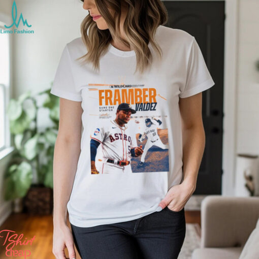 MLB 2024 American League Wild Card Houston Astros Framber Valdez Game One Starter signature t shirt