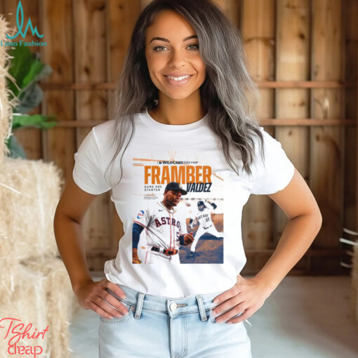 MLB 2024 American League Wild Card Houston Astros Framber Valdez Game One Starter signature t shirt