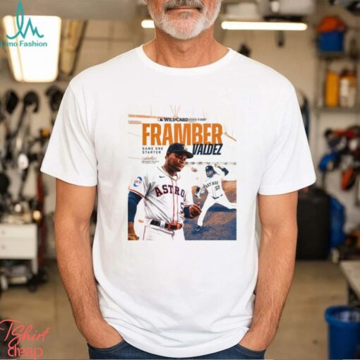 MLB 2024 American League Wild Card Houston Astros Framber Valdez Game One Starter signature t shirt