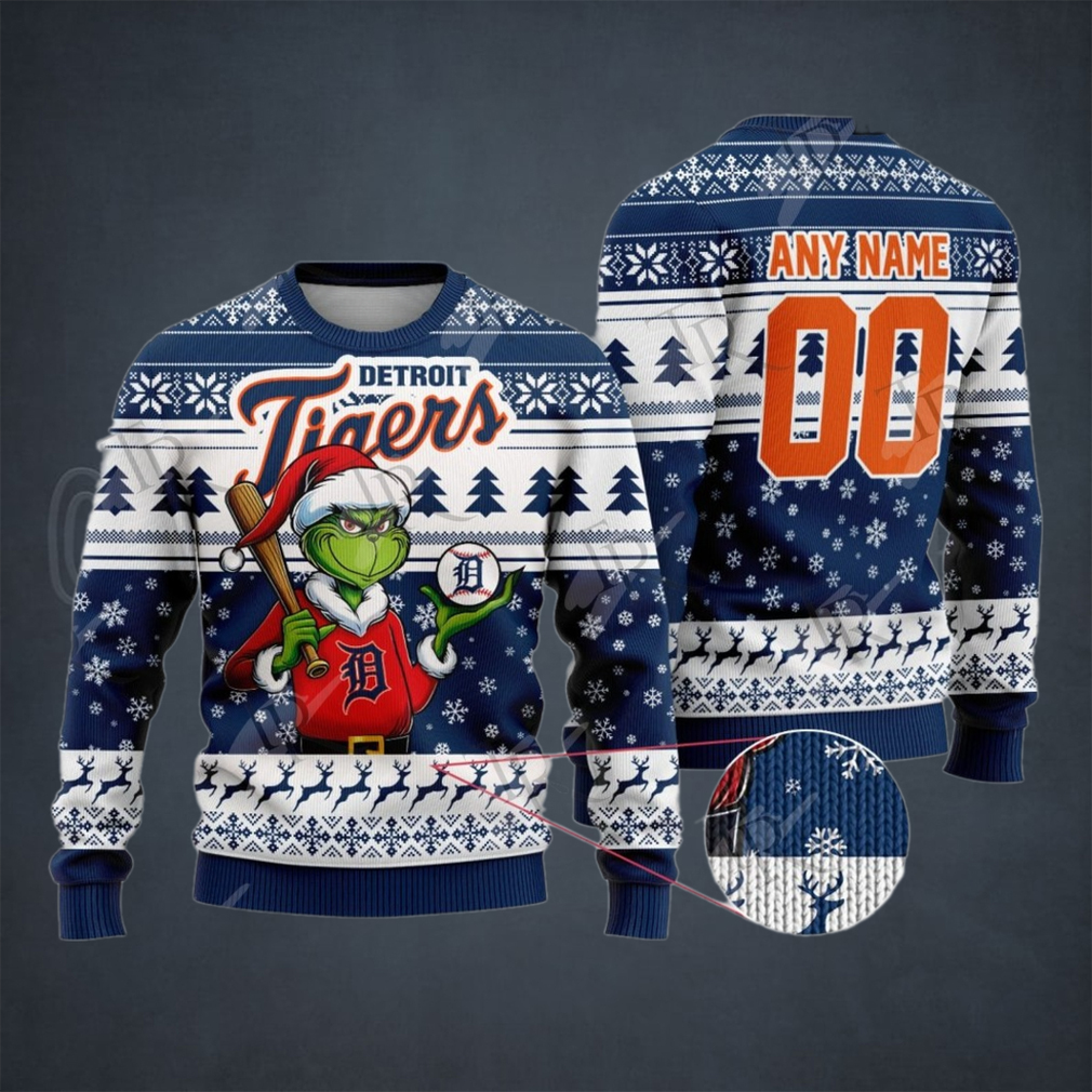 MLB Detroit Tigers Grinch Christmas Sweater Design MLB Detroit Tigers Grinch Christmas Sweater Design