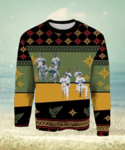 MLB LA Dodgers Team Lineup Green And Gold Ugly Christmas Sweater