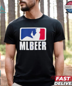 MLBeer MLB parody logo funny baseball and beer lover shirt